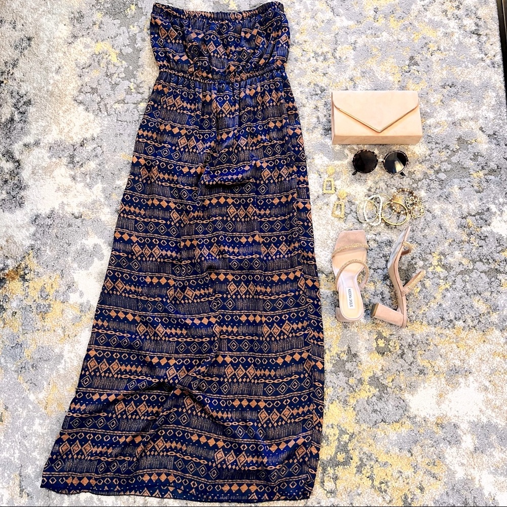 Everly for Anthropologie Strapless Maxi Dress